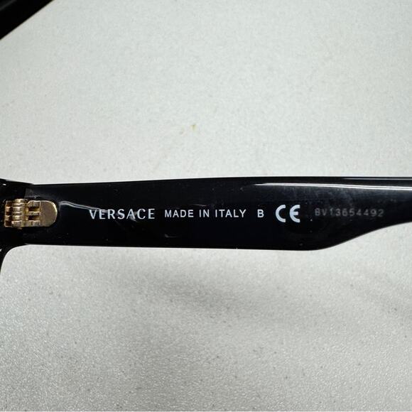 Versace Black Made In Italy Glasses Solid Frames Womens Model 3266 - Picture 7 of 7